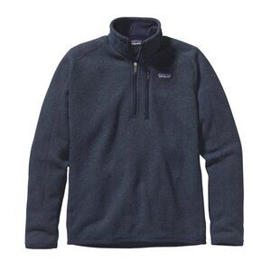 Patagonia men's Better Sweater Quarter 1/4 Zip blue medium shirt top fleece